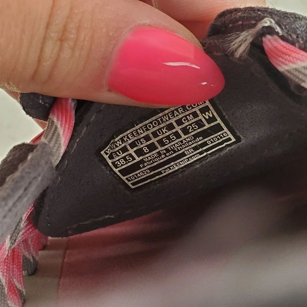 KEEN Uneek Womens Sandal Sz 8 Pink Gray Woven Outdoor Hiking Paracord Water Shoe
